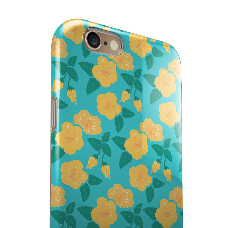 Tropical Floral v1 iPhone 6/6s or 6/6s Plus 2-Piece Hybrid INK-Fuzed Case