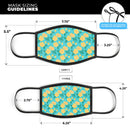 Tropical Floral v1 - Made in USA Mouth Cover Unisex Anti-Dust Cotton Blend Reusable & Washable Face Mask with Adjustable Sizing for Adult or Child