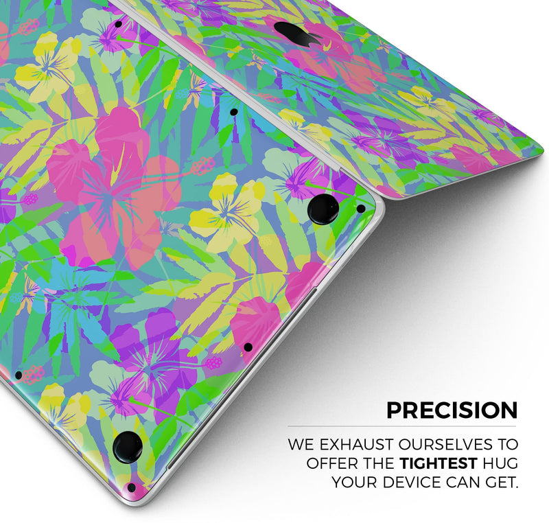 Tropical Fluorescent v1 - Skin Decal Wrap Kit Compatible with the Apple MacBook Pro, Pro with Touch Bar or Air (11", 12", 13", 15" & 16" - All Versions Available)