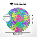 Tropical Fluorescent v1// WaterProof Rubber Foam Backed Anti-Slip Mouse Pad for Home Work Office or Gaming Computer Desk