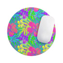 Tropical Fluorescent v1// WaterProof Rubber Foam Backed Anti-Slip Mouse Pad for Home Work Office or Gaming Computer Desk