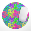 Tropical Fluorescent v1// WaterProof Rubber Foam Backed Anti-Slip Mouse Pad for Home Work Office or Gaming Computer Desk