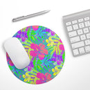 Tropical Fluorescent v1// WaterProof Rubber Foam Backed Anti-Slip Mouse Pad for Home Work Office or Gaming Computer Desk
