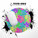Tropical Fluorescent v1// WaterProof Rubber Foam Backed Anti-Slip Mouse Pad for Home Work Office or Gaming Computer Desk