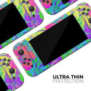 Tropical Fluorescent v1 // Skin Decal Wrap Kit for Nintendo Switch Console & Dock, Joy-Cons, Pro Controller, Lite, 3DS XL, 2DS XL, DSi, or Wii - Vinyl Skin Wrap for Nintendo Switch 2, OLED, Lite, Pro Controller, Wii & Classic Handhelds