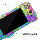 Tropical Fluorescent v1 // Skin Decal Wrap Kit for Nintendo Switch Console & Dock, Joy-Cons, Pro Controller, Lite, 3DS XL, 2DS XL, DSi, or Wii - Vinyl Skin Wrap for Nintendo Switch 2, OLED, Lite, Pro Controller, Wii & Classic Handhelds