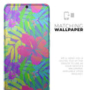 Tropical Fluorescent v1 - Premium Vinyl Skin Decal for Samsung Galaxy S25 Ultra, S24, S23, S22 & All Galaxy S Models