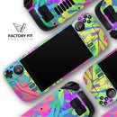 Tropical Fluorescent v1 // Full Body Skin Decal Wrap Kit for the Steam Deck handheld gaming computer