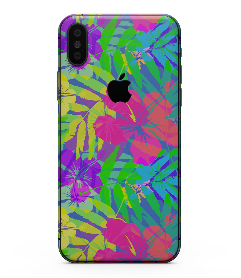 Tropical Fluorescent v1 - iPhone XS MAX, XS/X, 8/8+, 7/7+, 5/5S/SE Skin-Kit (All iPhones Available)
