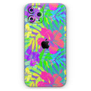 Tropical Fluorescent v1 - Protective Skin Wrap & Decal – Compatible with iPhone SE to iPhone 17 Pro Max (All Models)