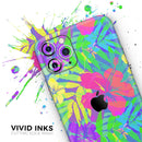 Tropical Fluorescent v1 - Protective Skin Wrap & Decal – Compatible with iPhone SE to iPhone 17 Pro Max (All Models)