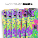 Tropical Fluorescent v1 - Protective Skin Wrap & Decal – Compatible with iPhone SE to iPhone 17 Pro Max (All Models)