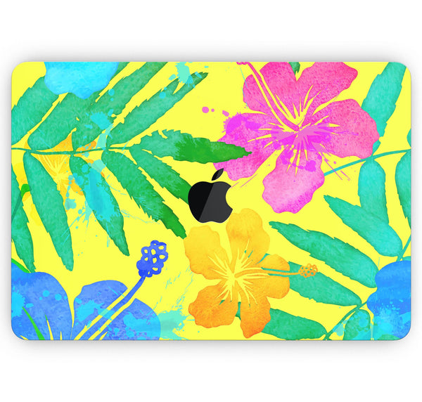 Tropical Fluorescent v2 - Skin Decal Wrap Kit Compatible with the Apple MacBook Pro, Pro with Touch Bar or Air (11", 12", 13", 15" & 16" - All Versions Available)