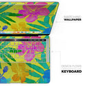 Tropical Fluorescent v2 - Skin Decal Wrap Kit Compatible with the Apple MacBook Pro, Pro with Touch Bar or Air (11", 12", 13", 15" & 16" - All Versions Available)