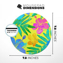 Tropical Fluorescent v2// WaterProof Rubber Foam Backed Anti-Slip Mouse Pad for Home Work Office or Gaming Computer Desk
