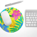 Tropical Fluorescent v2// WaterProof Rubber Foam Backed Anti-Slip Mouse Pad for Home Work Office or Gaming Computer Desk