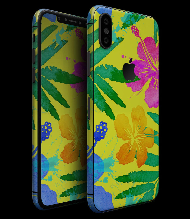 Tropical Fluorescent v2 - iPhone XS MAX, XS/X, 8/8+, 7/7+, 5/5S/SE Skin-Kit (All iPhones Available)