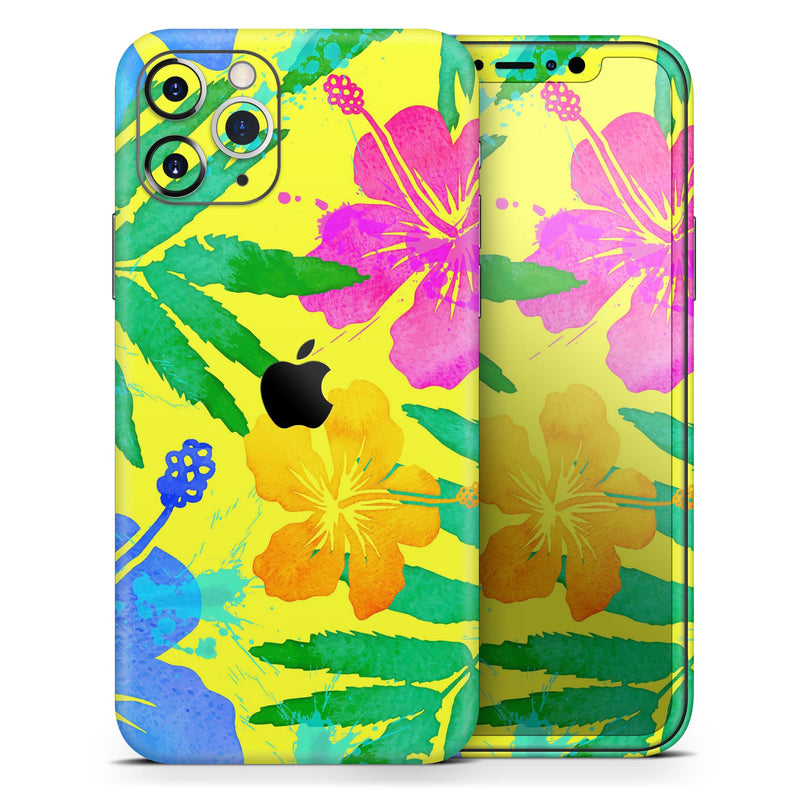 Tropical Fluorescent v2 // Skin-Kit compatible with the Apple iPhone 14, 13, 12, 12 Pro Max, 12 Mini, 11 Pro, SE, X/XS + (All iPhones Available)