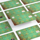 Tropical Grunge Floral Pattern - Premium Protective Decal Skin-Kit for the Apple Credit Card