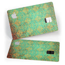 Tropical Grunge Floral Pattern - Premium Protective Decal Skin-Kit for the Apple Credit Card