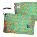 Tropical Grunge Floral Pattern - Premium Protective Decal Skin-Kit for the Apple Credit Card