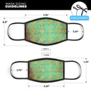 Tropical Grunge Floral Pattern - Made in USA Mouth Cover Unisex Anti-Dust Cotton Blend Reusable & Washable Face Mask with Adjustable Sizing for Adult or Child