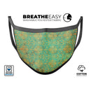 Tropical Grunge Floral Pattern - Made in USA Mouth Cover Unisex Anti-Dust Cotton Blend Reusable & Washable Face Mask with Adjustable Sizing for Adult or Child