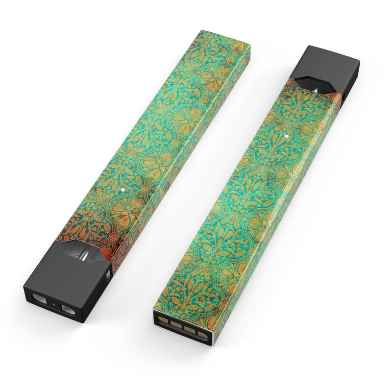 Tropical Grunge Floral Pattern - Premium Decal Protective Skin-Wrap Sticker compatible with the Juul Labs vaping device