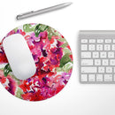 Tropical Hydrangea Flowers// WaterProof Rubber Foam Backed Anti-Slip Mouse Pad for Home Work Office or Gaming Computer Desk