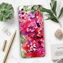 Tropical Hydrangea Flowers - Premium Vinyl Skin Decal for Samsung Galaxy S25 Ultra, S24, S23, S22 & All Galaxy S Models