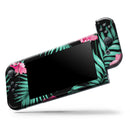Tropical Mint and Vivid Pink Floral // Skin Decal Wrap Kit for Nintendo Switch Console & Dock, Joy-Cons, Pro Controller, Lite, 3DS XL, 2DS XL, DSi, or Wii - Vinyl Skin Wrap for Nintendo Switch 2, OLED, Lite, Pro Controller, Wii & Classic Handhelds