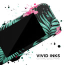 Tropical Mint and Vivid Pink Floral // Skin Decal Wrap Kit for Nintendo Switch Console & Dock, Joy-Cons, Pro Controller, Lite, 3DS XL, 2DS XL, DSi, or Wii - Vinyl Skin Wrap for Nintendo Switch 2, OLED, Lite, Pro Controller, Wii & Classic Handhelds