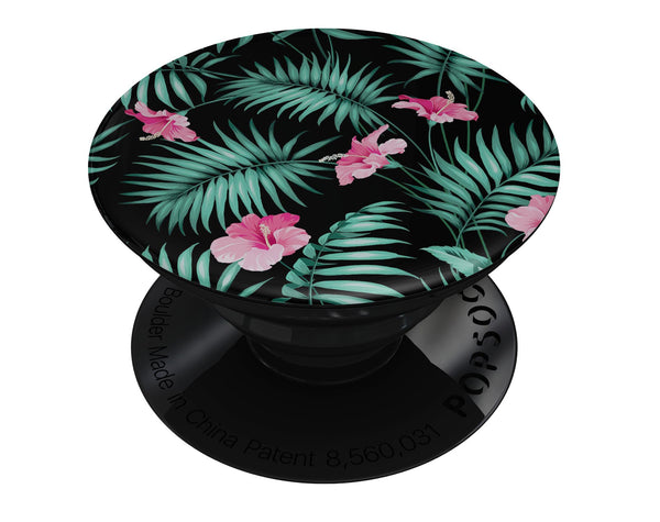 Tropical Mint and Vivid Pink Floral - Skin Kit for PopSockets and other Smartphone Extendable Grips & Stands