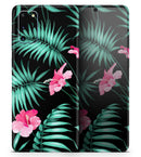 Tropical Mint and Vivid Pink Floral - Premium Vinyl Skin Decal for Samsung Galaxy S25 Ultra, S24, S23, S22 & All Galaxy S Models