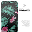 Tropical Mint and Vivid Pink Floral - Premium Vinyl Skin Decal for Samsung Galaxy S25 Ultra, S24, S23, S22 & All Galaxy S Models