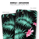 Tropical Mint and Vivid Pink Floral - Premium Vinyl Skin Decal for Samsung Galaxy S25 Ultra, S24, S23, S22 & All Galaxy S Models