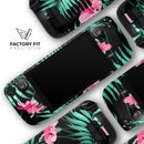 Tropical Mint and Vivid Pink Floral // Full Body Skin Decal Wrap Kit for the Steam Deck handheld gaming computer
