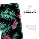 Tropical Mint and Vivid Pink Floral - Protective Skin Wrap & Decal – Compatible with iPhone SE to iPhone 17 Pro Max (All Models)