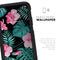 Tropical Mint and Vivid Pink Floral v2 - Skin Kit for the iPhone OtterBox Cases