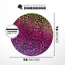 Tropical Neon Animal Print// WaterProof Rubber Foam Backed Anti-Slip Mouse Pad for Home Work Office or Gaming Computer Desk