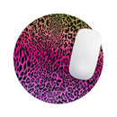 Tropical Neon Animal Print// WaterProof Rubber Foam Backed Anti-Slip Mouse Pad for Home Work Office or Gaming Computer Desk