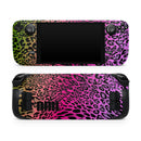 Tropical Neon Animal Print // Full Body Skin Decal Wrap Kit for the Steam Deck handheld gaming computer