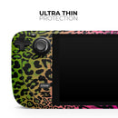 Tropical Neon Animal Print // Full Body Skin Decal Wrap Kit for the Steam Deck handheld gaming computer