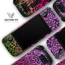 Tropical Neon Animal Print // Full Body Skin Decal Wrap Kit for the Steam Deck handheld gaming computer