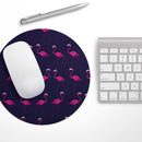 Tropical Neon Summer Flamingo// WaterProof Rubber Foam Backed Anti-Slip Mouse Pad for Home Work Office or Gaming Computer Desk