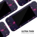 Tropical Neon Summer Flamingo // Skin Decal Wrap Kit for Nintendo Switch Console & Dock, Joy-Cons, Pro Controller, Lite, 3DS XL, 2DS XL, DSi, or Wii - Vinyl Skin Wrap for Nintendo Switch 2, OLED, Lite, Pro Controller, Wii & Classic Handhelds
