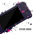 Tropical Neon Summer Flamingo // Skin Decal Wrap Kit for Nintendo Switch Console & Dock, Joy-Cons, Pro Controller, Lite, 3DS XL, 2DS XL, DSi, or Wii - Vinyl Skin Wrap for Nintendo Switch 2, OLED, Lite, Pro Controller, Wii & Classic Handhelds