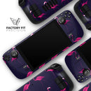 Tropical Neon Summer Flamingo // Full Body Skin Decal Wrap Kit for the Steam Deck handheld gaming computer