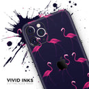 Tropical Neon Summer Flamingo - Protective Skin Wrap & Decal – Compatible with iPhone SE to iPhone 17 Pro Max (All Models)