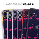 Tropical Neon Summer Flamingo - Protective Skin Wrap & Decal – Compatible with iPhone SE to iPhone 17 Pro Max (All Models)